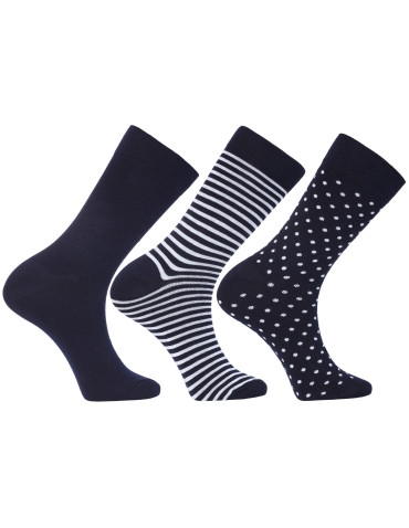 Skarpety męskie długie w stylowych wzorach 3-pak