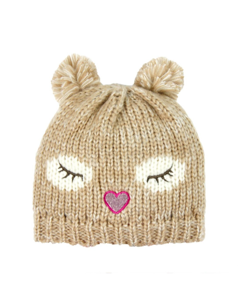 Czapki - Czapka dziecięca z uszkami BRĄZOWY - produkt moraj.pl 1