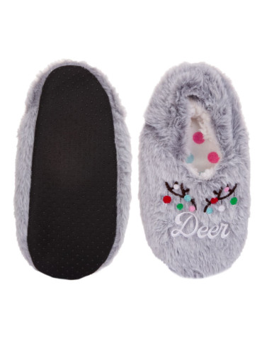 Kapcie damskie wsuwane domowe w świąteczny wzór - produkt 2