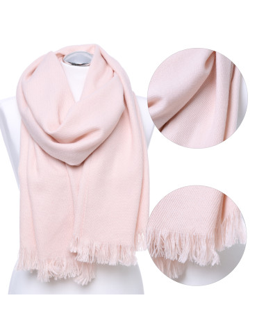 Szal damski gruby przeplatany srebrną nitką