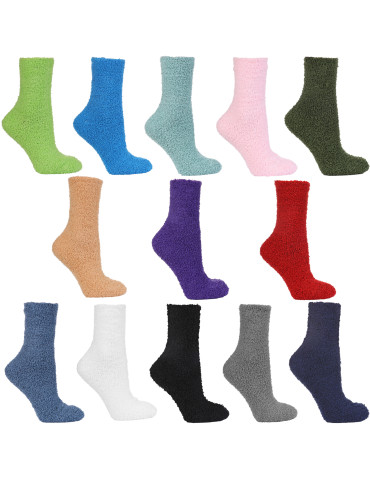 Skarpetki damskie puchate mix kolor 3-pak