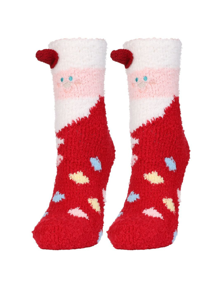 Skarpetki długie - Ciepłe skarpetki długie damskie z motywem świątecznym 3-pak WIELOKOLOROWY - produkt moraj.pl 3