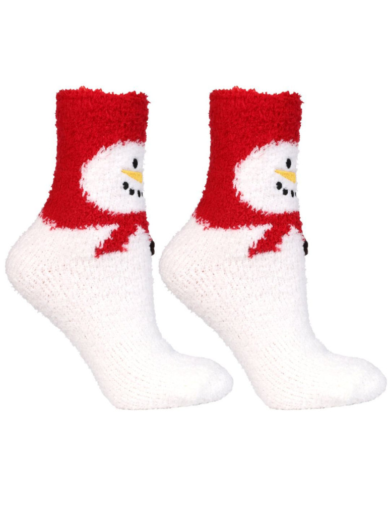 Skarpetki długie - Ciepłe skarpetki długie damskie z motywem świątecznym 3-pak WIELOKOLOROWY - produkt moraj.pl 6