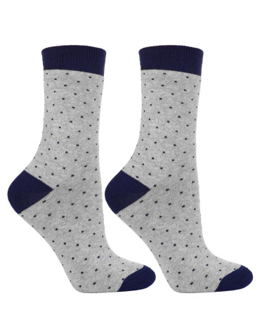 Skarpetki długie - Ciepłe skarpetki długie damskie bawełniane zimowy wzór 3-pak WIELOKOLOROWY - produkt 3