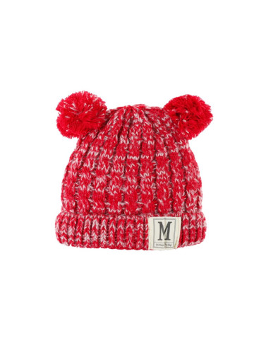 Czapki - Czapka dziecięca z pomponami CZERWONY - produkt 1