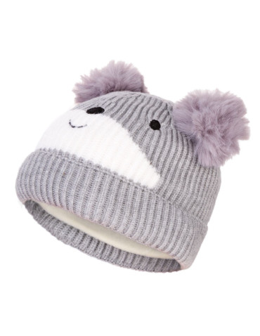 Czapka dziecięca zimowa z misiem