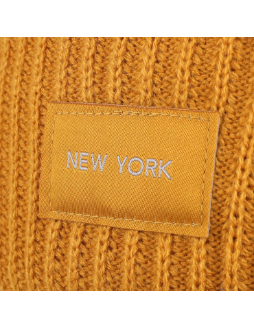 Czapka damska typu beanie z naszywką new york  - produkt 2