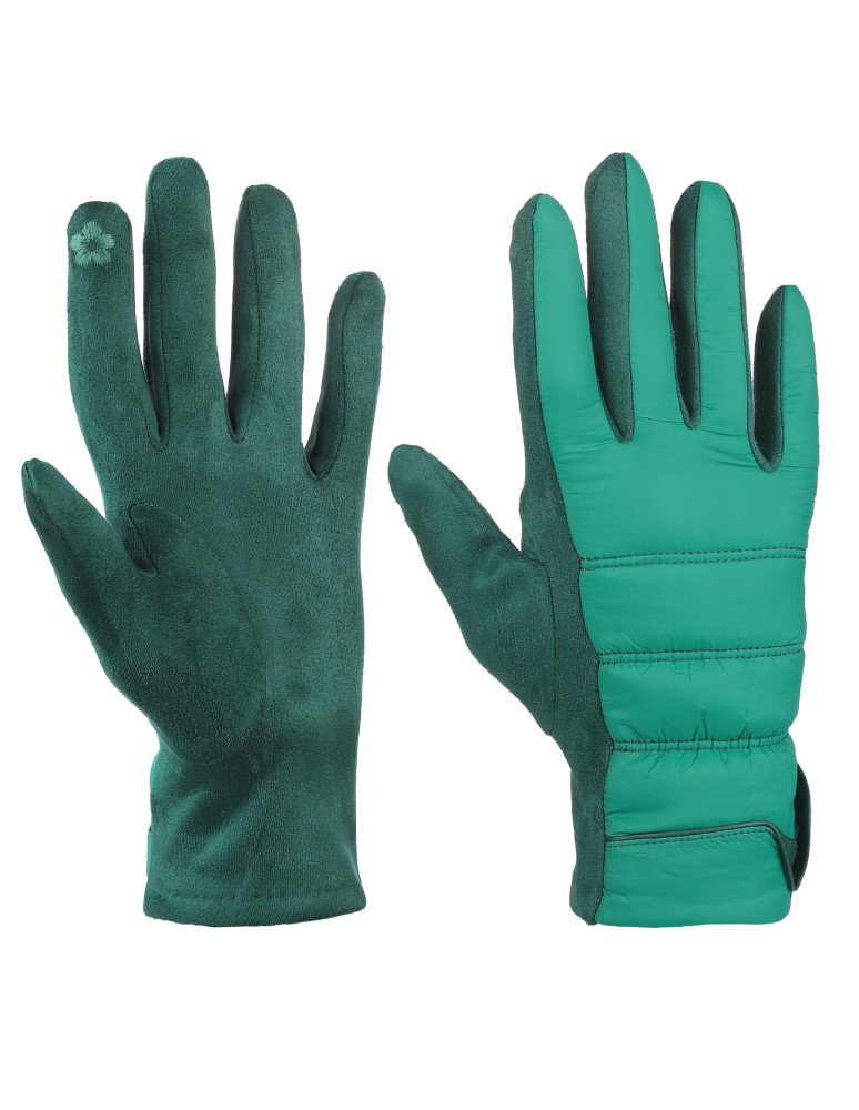 Rękawiczki damskie - Rękawiczki damskie eleganckie dotykowe ZIELONY - produkt moraj.pl 1