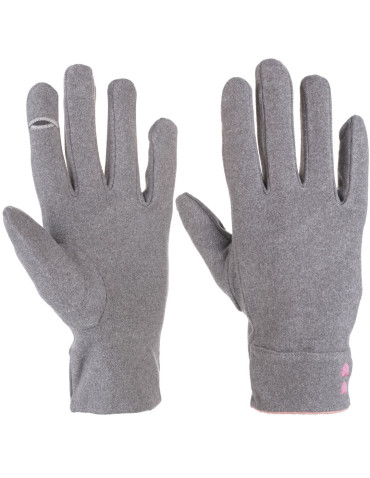 Rękawiczki damskie - Cienkie rękawiczki damskie z phone touch SZARY - produkt 1