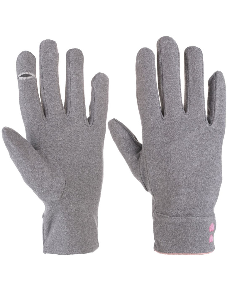 Cienkie rękawiczki damskie z phone touch SZARY