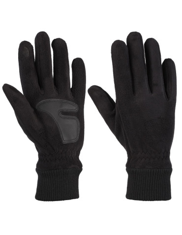 Czarne rękawiczki męskie polarowe dotykowe