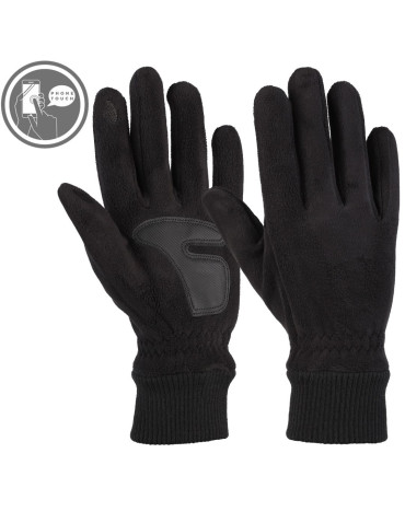 Czarne rękawiczki męskie polarowe dotykowe  - produkt 2