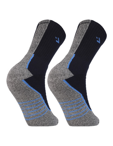 Skarpetki długie - Ciepłe skarpety męskie z bawełny frotte 3-pak WIELOKOLOROWY - produkt 8