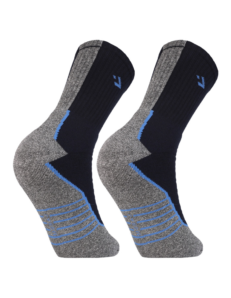 Skarpetki długie - Ciepłe skarpety męskie z bawełny frotte 3-pak WIELOKOLOROWY - produkt moraj.pl 8