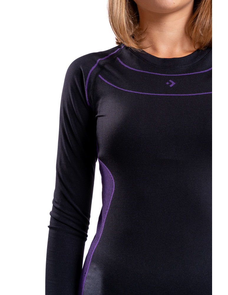 Bielizna termoaktywna - Damska bluzka termoaktywna bielizna bezszwowa FIOLETOWY - produkt moraj.pl 3