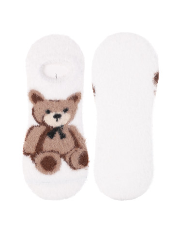 Niskie stopki - Ciepłe skarpetki niskie stopki z misiem 3-pak WIELOKOLOROWY - produkt 4