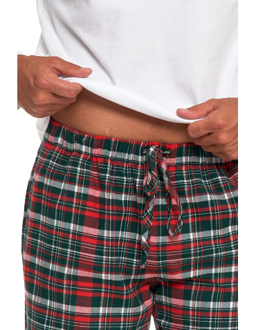 Piżamy z długim rękawem - Męska piżama z kraciastymi spodniami i białą koszulką WZÓR 1 - produkt 4