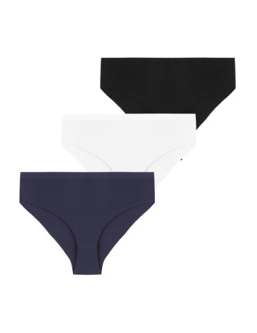 Majtki klasyczne figi damskie laserowo wykończone 3-pak