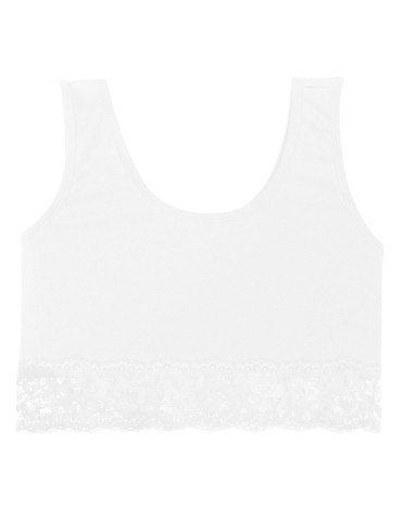 Podkoszulki i topy - Biustonosz miękki top dla dziewczynki biały i czarny 2-pak WIELOKOLOROWY - produkt 5