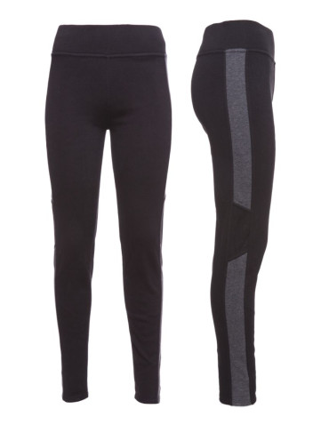 Legginsy damskie - Legginsy damskie ocieplane z wysokim stanem CZARNY - produkt 5