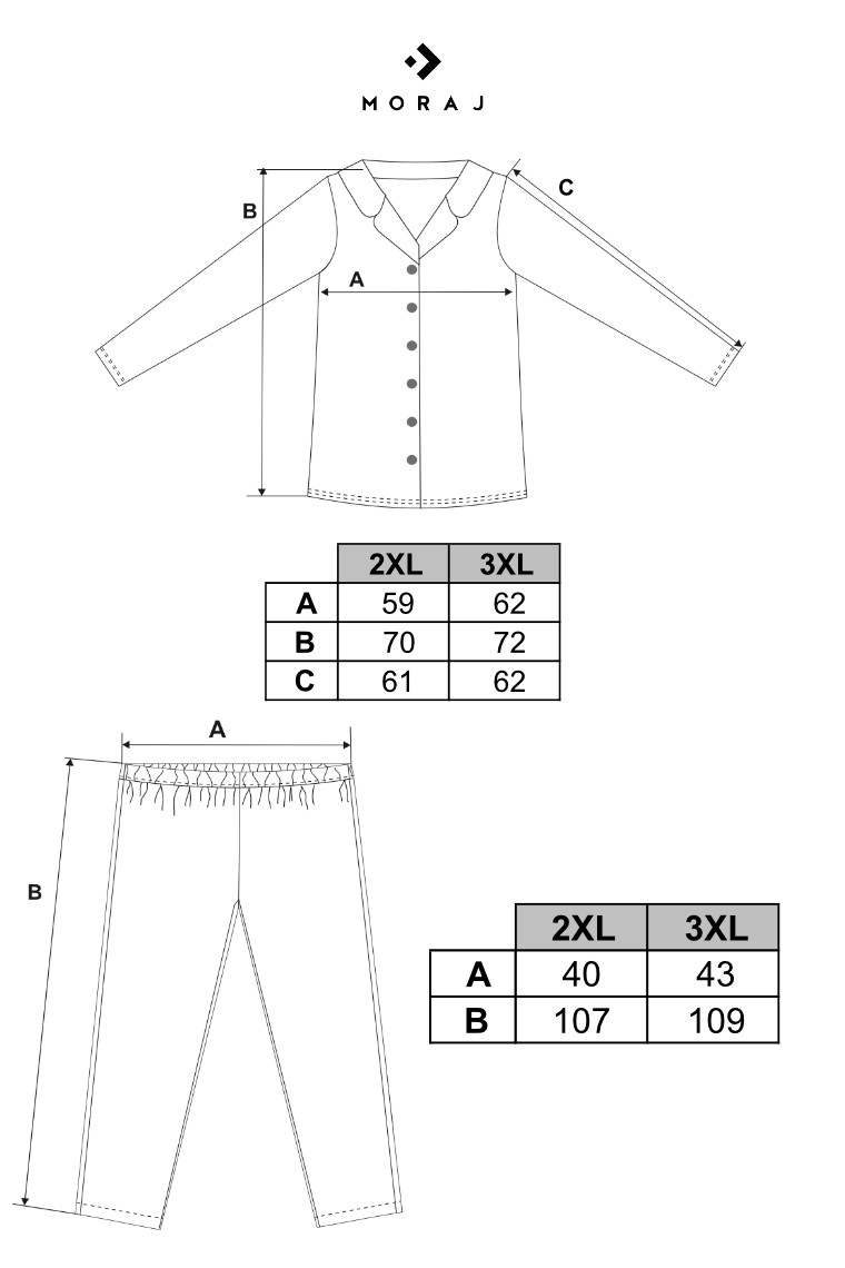 Damska piżama z długim rękawem i spodniami wiskoza Plus Size Damska piżama z długim rękawem i spodniami wiskoza Plus Size