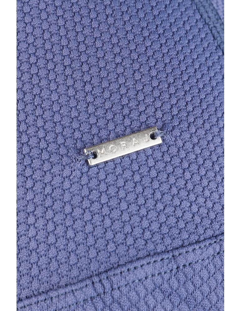 Legginsy damskie - Prążkowane legginsy damskie sportowe z wysokim stanem NIEBIESKI - produkt moraj.pl 4