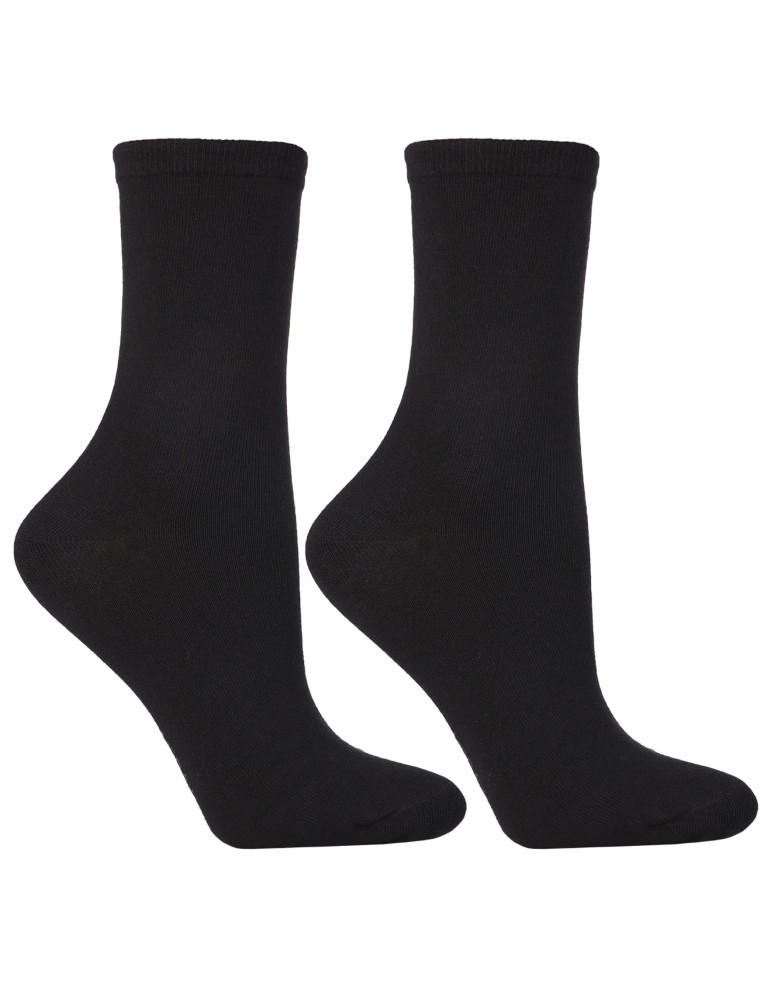 Skarpetki długie - Skarpety damskie długie klasyczne bawełniane 3-pak CZARNY - produkt moraj.pl 1