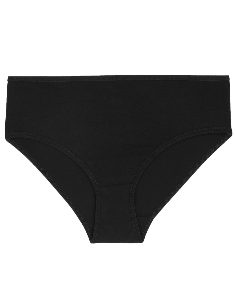 Majtki figi - Figi majtki damskie bawełna z elastanem czarne 12-pak CZARNY - produkt moraj.pl 2