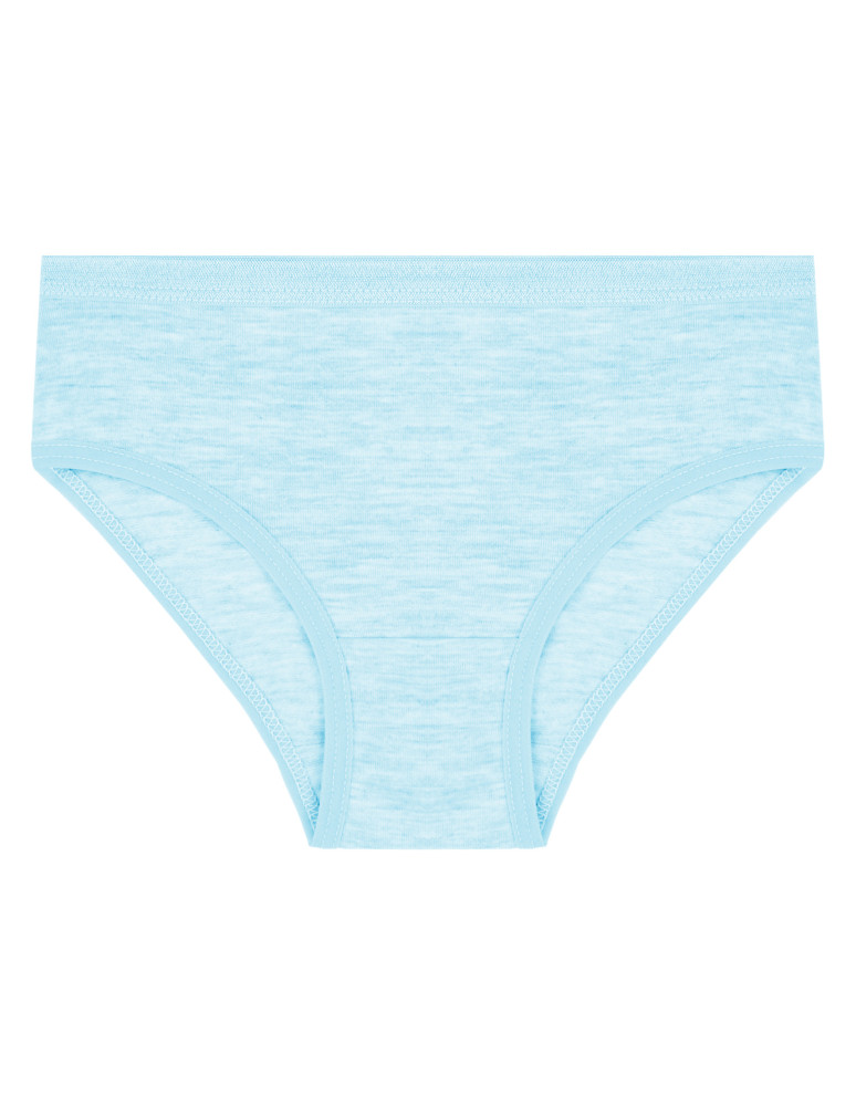 Bielizna - Majtki figi dziewczęce gładkie w pastelowych kolorach 4-pak WIELOKOLOROWY - produkt moraj.pl 3