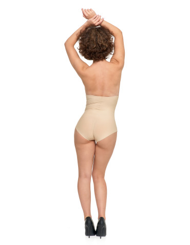 Majtki figi - Majtki damskie figi modelujące z wysokim stanem BEŻOWY - produkt 3