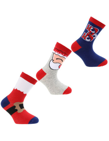 Świąteczne skarpetki dziecięce na Mikołajki 3-pak