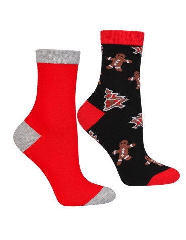 Skarpetki damskie w świąteczne pierniczki 2-pak na prezent