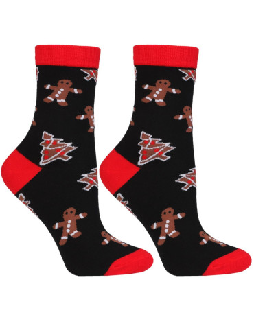 Skarpety - Skarpetki damskie w świąteczne pierniczki 2-pak na prezent WIELOKOLOROWY - produkt 3