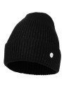Czapka damska beanie dzianinowa elegancka CZARNY