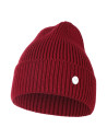 Czapka damska beanie dzianinowa elegancka BORDOWY