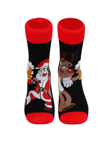 Skarpetki męskie długie nie do pary w świąteczny wzór  - produkt 2