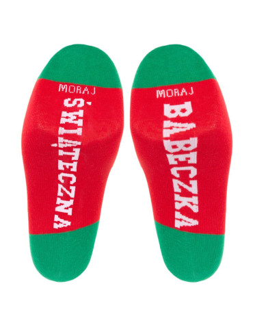 Skarpety - Skarpety damskie z napisem świąteczna babeczka 2-pak WIELOKOLOROWY - produkt 4