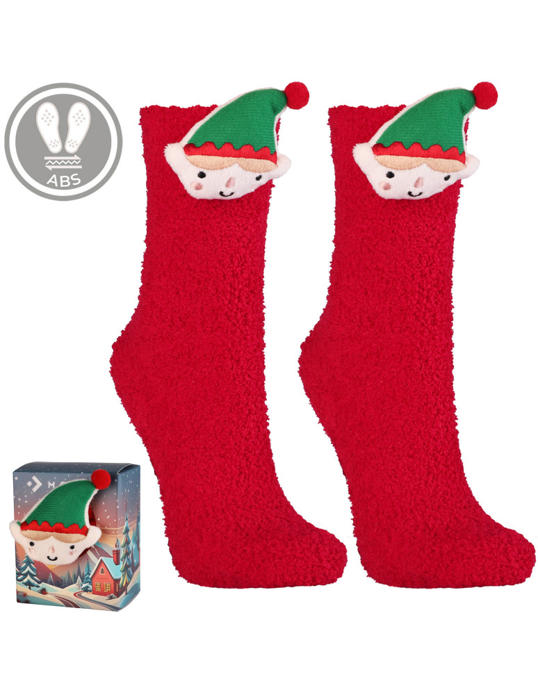 Skarpetki długie - Ciepłe skarpetki świąteczne z elfem WIELOKOLOROWY - produkt moraj.pl 5