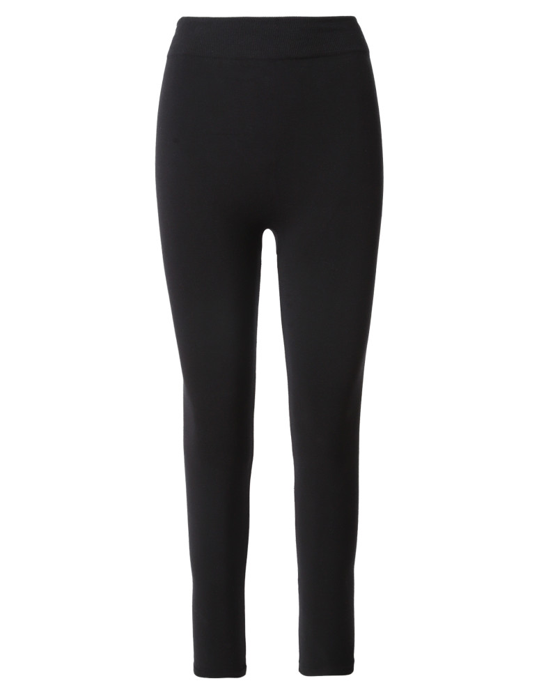 Legginsy damskie - Damskie legginsy ocieplane bezszwowe z wiskozą CZARNY  - produkt moraj.pl 3