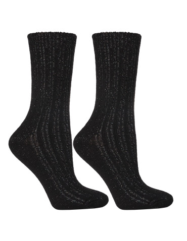 Ciepłe skarpety damskie długie termo bezuciskowe błyszczące