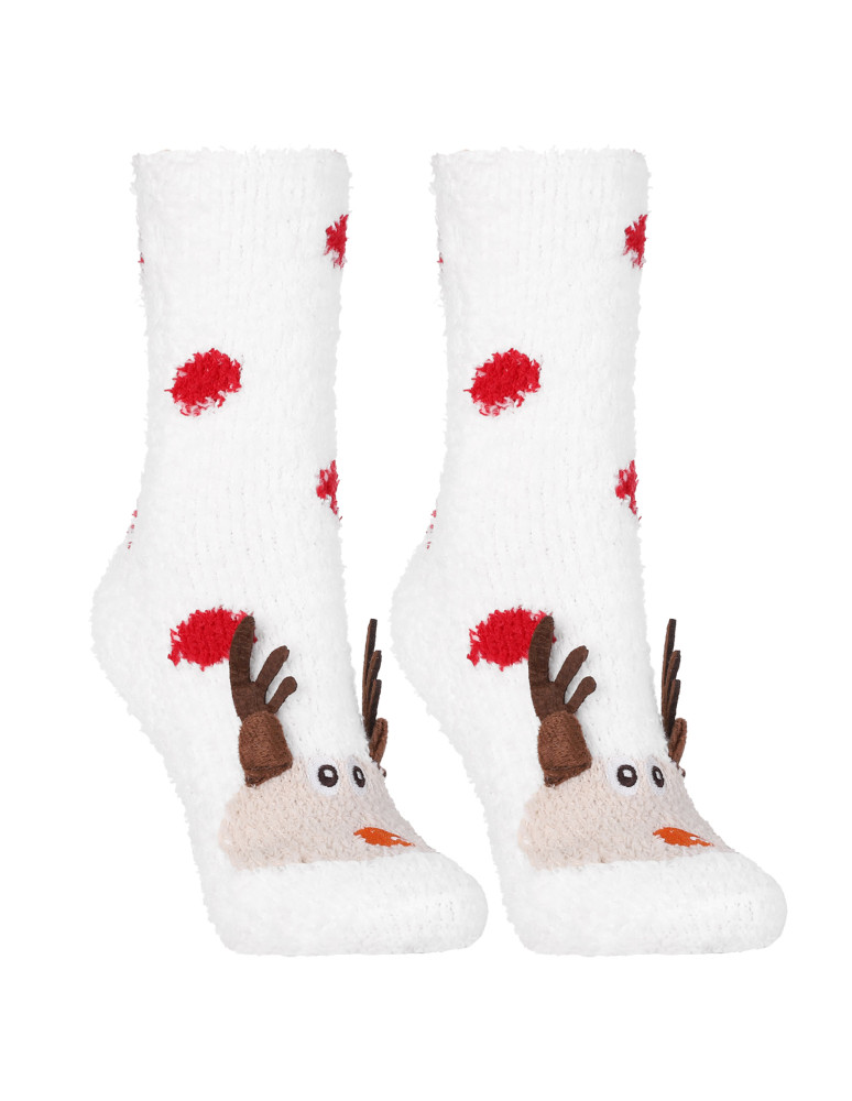 Skarpetki długie - Zestaw ciepłych skarpetek damskich świąteczny renifer 2-pak WIELOKOLOROWY  - produkt moraj.pl 5