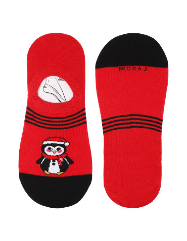 Świąteczne stopki skarpetki damskie z motywem pingwina 3-pak  - produkt 2