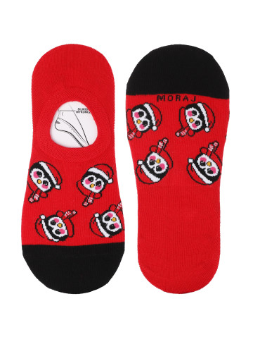 Niskie stopki - Świąteczne stopki skarpetki damskie z motywem pingwina 3-pak WIELOKOLOROWY - produkt 3