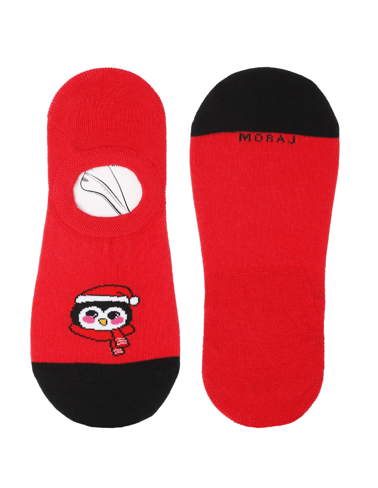 Niskie stopki - Świąteczne stopki skarpetki damskie z motywem pingwina 3-pak WIELOKOLOROWY - produkt moraj.pl 4