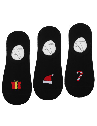 Skarpetki stopki damskie niskie świąteczne 3-pak