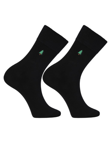 Skarpetki długie - Skarpetki męskie świąteczne z haftem Mikołaj choinki 2-pak WIELOKOLOROWY - produkt 5