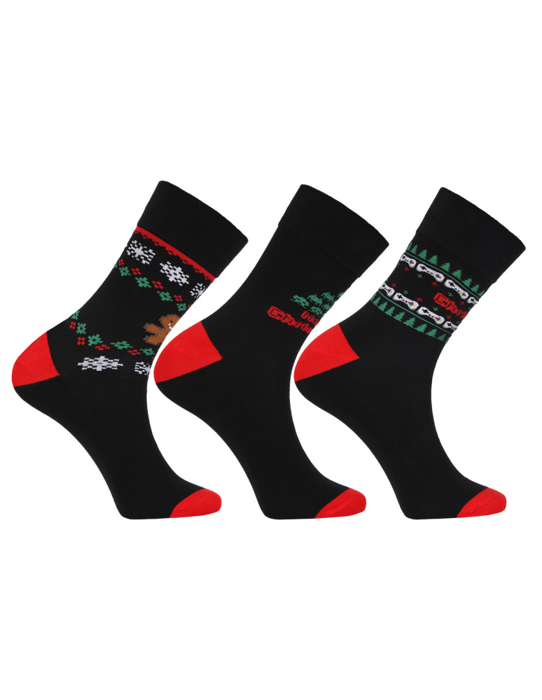 Skarpetki długie - Skarpetki długie męskie świąteczne bawełniane 3-pak WIELOKOLOROWY  - produkt moraj.pl 2
