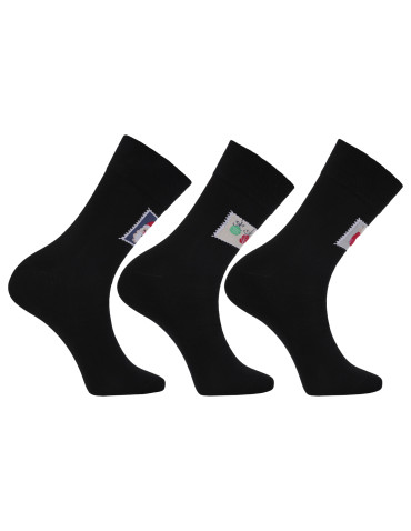 Skarpetki męskie długie w świąteczne znaczki 3-pak - produkt 2