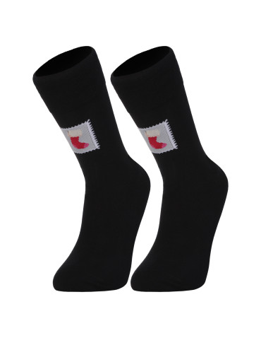 Skarpetki długie - Skarpetki męskie długie w świąteczne znaczki 3-pak CZARNY - produkt 6