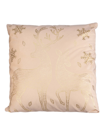 Akcesoria i dekoracje - Zestaw poszewek dekoracyjnych z motywem świątecznym BEŻOWY - produkt 4